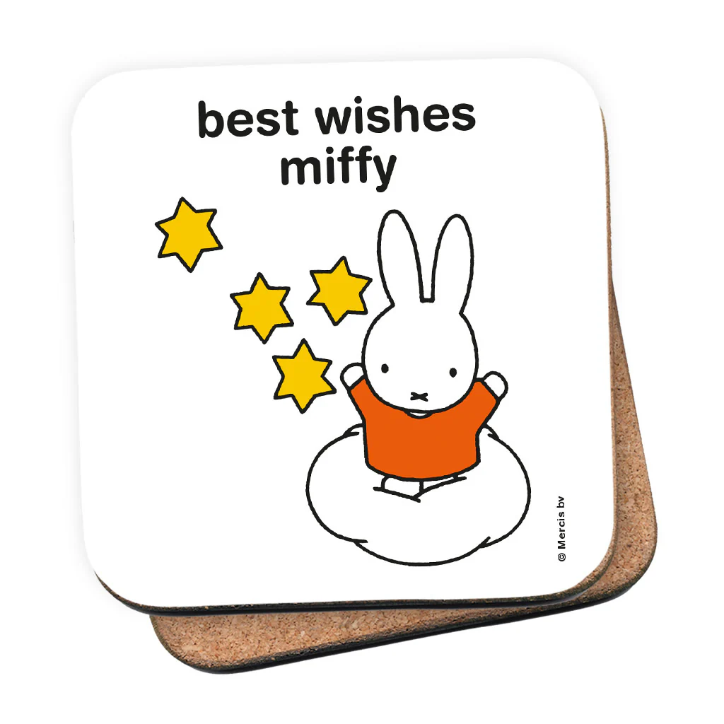 best wishes miffy  Personalised Coaster