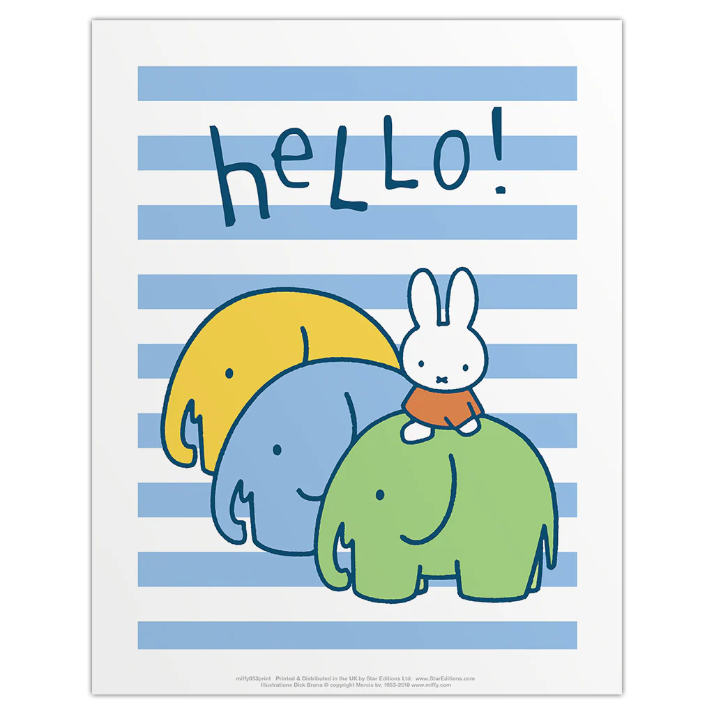 Miffy Elephants Mini Poster